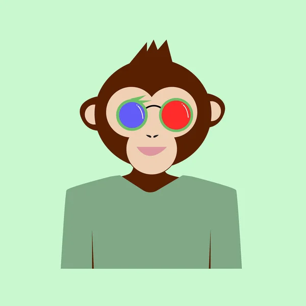 Monkey Head Icon Vector Illustration — Stock Vector