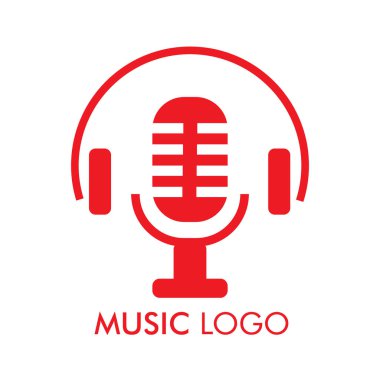 Müzik Logosu Tasarım Şablonu. Müzik Notası İşareti. Müzikal Sembol. Eğlence logosu için yaratıcı kavram