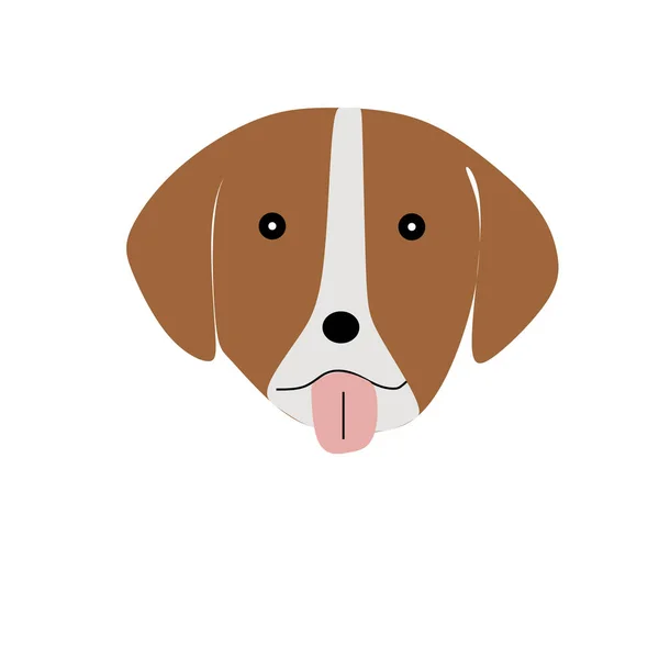 Köpek Suratlı Ikon Tasarımı Sembolü Köpek Yüzü Illüstrasyonu Vektörü — Stok Vektör