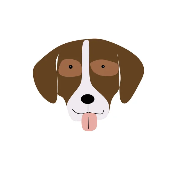 Hond Gezicht Pictogram Ontwerp Symbool Hond Gezicht Illustratie Vector — Stockvector