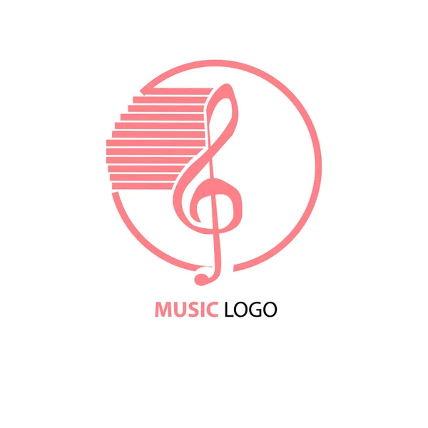 Modèle Conception Logo Musique Musique Note Signe Symbole Musical Concept — Image vectorielle