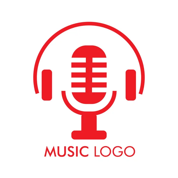 Plantilla Diseño Logotipo Musical Señal Nota Musical Símbolo Musical Concepto — Vector de stock