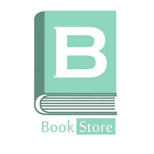 Kitapçı Logosu Tasarım Şablonu Sembolü — Stok Vektör