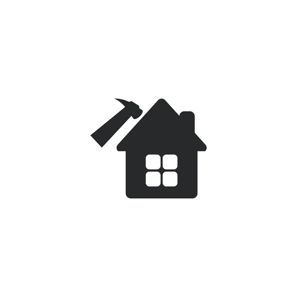 Kreative Home Construction Konzept Logo Design Vorlage — Stockvektor