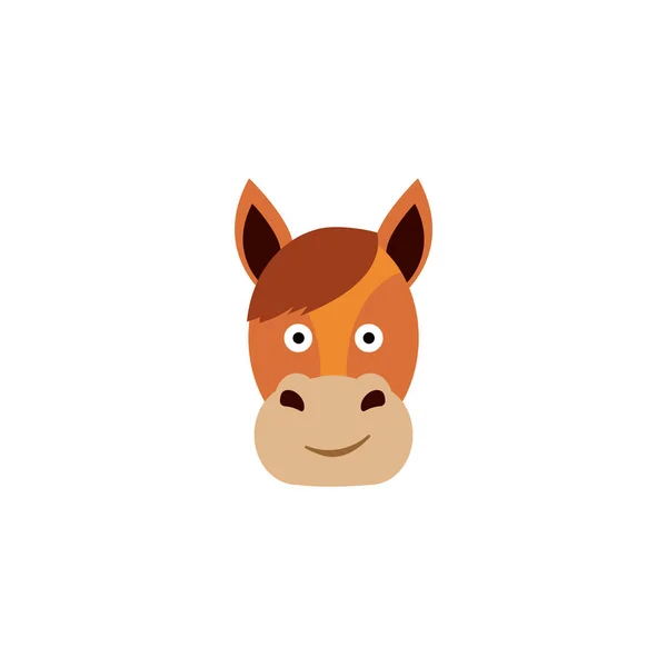 Δημιουργική Σύγχρονη Άλογο Πρόσωπο Λογότυπο Διάνυσμα Εικονογράφηση — Διανυσματικό Αρχείο