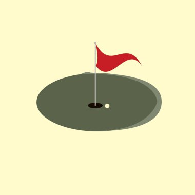 Golf sopası sallayan bir adam. Golf oyuncuları kulübü logosu. golf sembolü vektör illüstrasyonu.