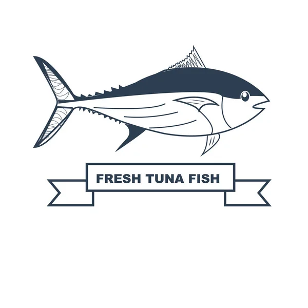 Fish Water Plantilla Vectorial Diseño Logotipo Seafood Restaurante Tienda Tienda — Vector de stock