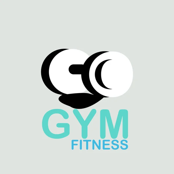 Fitness Club Logo Dumbbels Vector Illustration — Stock Vector