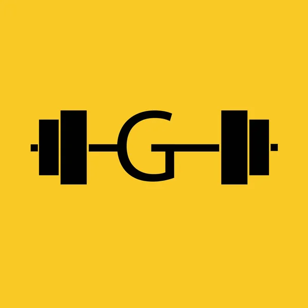 Logotipo Clube Fitness Ilustração Vetorial Dumbbels —  Vetores de Stock