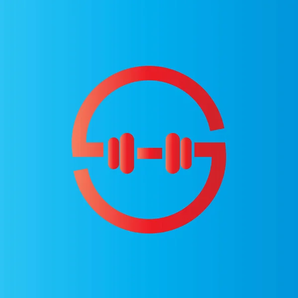 Logo Klubu Fitness Ilustracja Wektor Hantli — Wektor stockowy