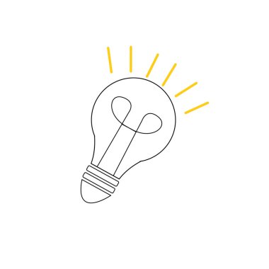 Benzersiz mavi lamba vektör çizimi. ampul logosu.