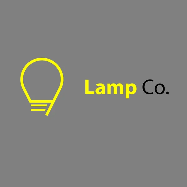 Illustration Vectorielle Lampe Bleue Unique Logo Ampoule — Image vectorielle
