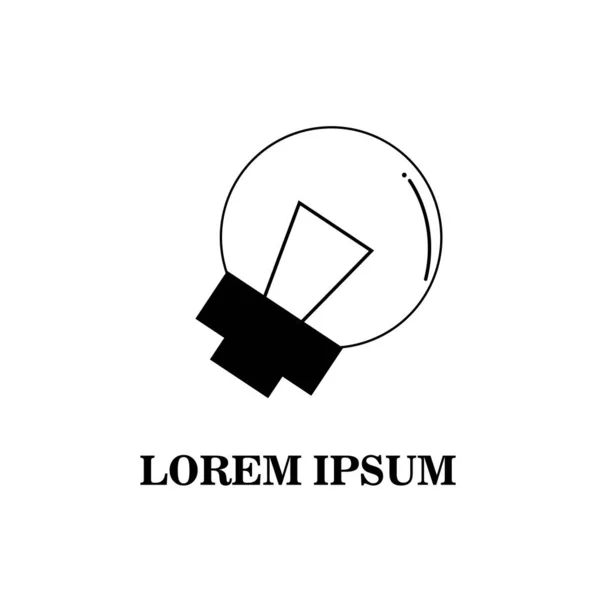 Λογότυπο Και Σύμβολο Φανού Φωτισμού Λογότυπο Ιδέας Διάνυσμα Και Απεικόνιση — Διανυσματικό Αρχείο