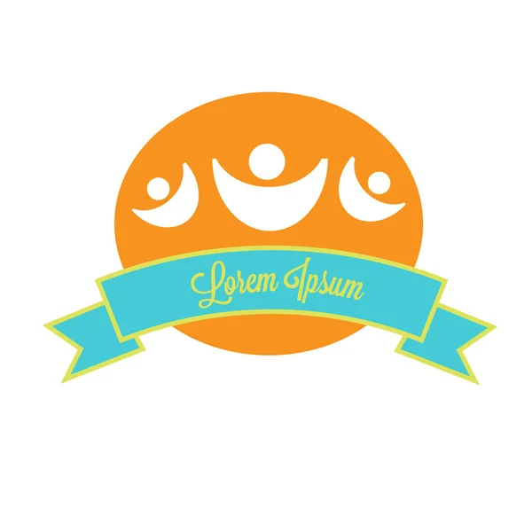 Crianças Diversão Jogar Logotipo Inspiração Vetor Ilustração — Vetor de Stock