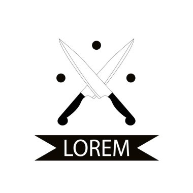 Bıçak simgesi illüstrasyon sembolü. Bıçak vektör logosu. 