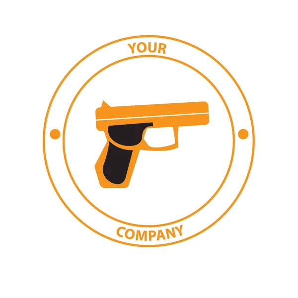 Векторная Иллюстрация Пистолетной Пушки Логотип Пистолета — стоковый вектор