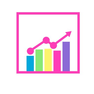 İş veri grafikleri. Vektör finansal ve pazarlama grafikleri. Veri finansal grafiğinin yansıması. iş grafiği logo vektörü .