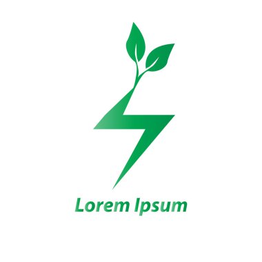Vektör eko enerji tasarruflu logo simgesi. güç tasarruf logosu simgesi.