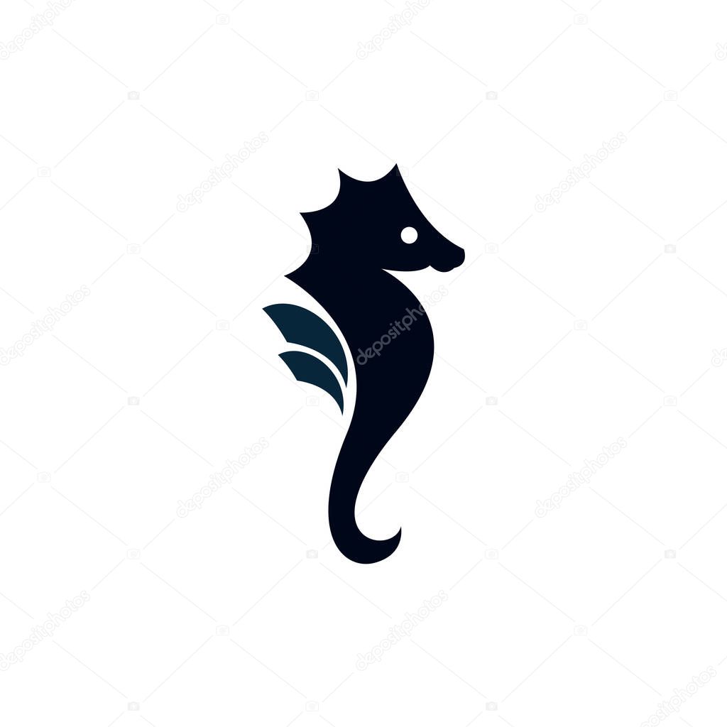 Abstract sea horse logo icon. sea horse logo for company.