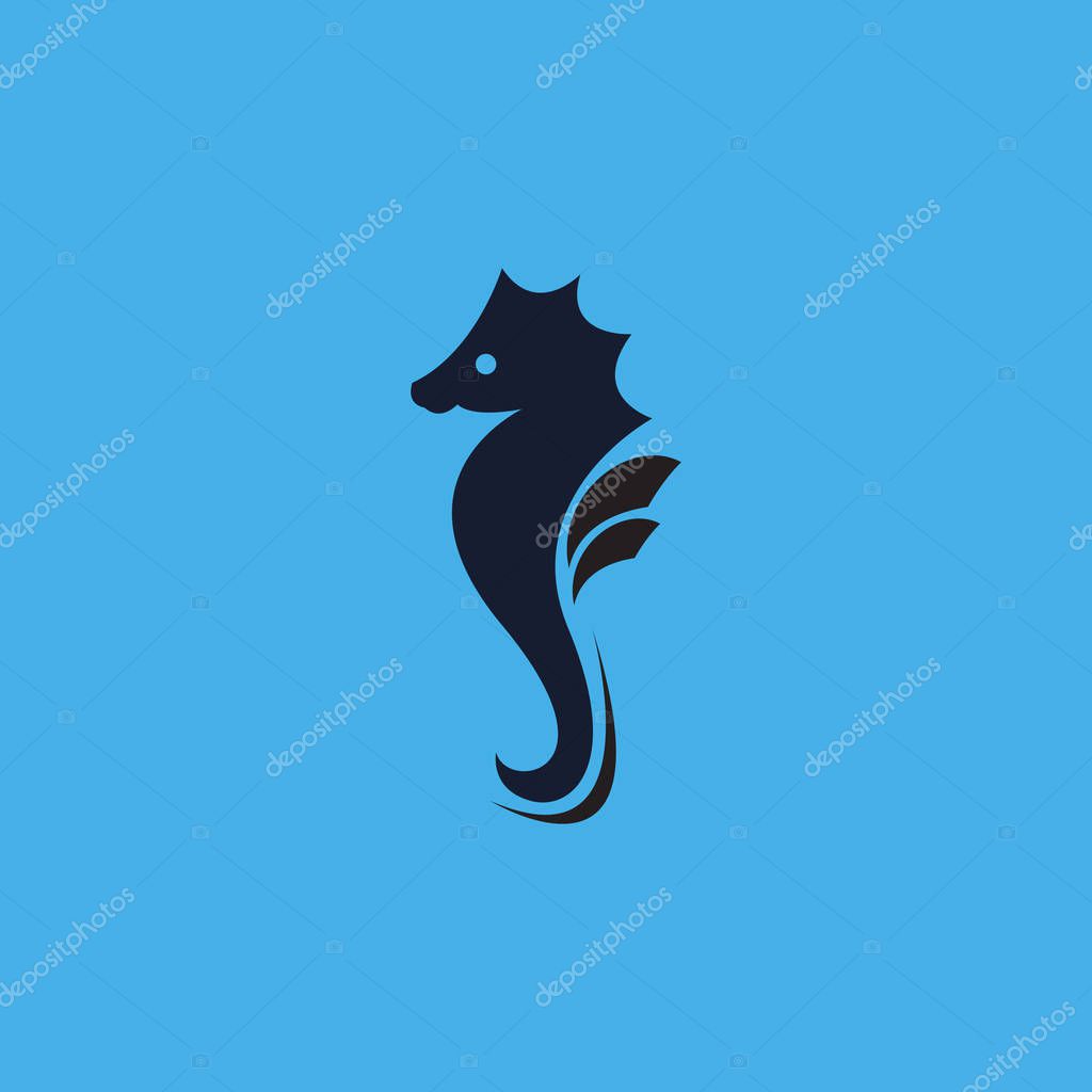 Abstract sea horse logo icon. sea horse logo for company.