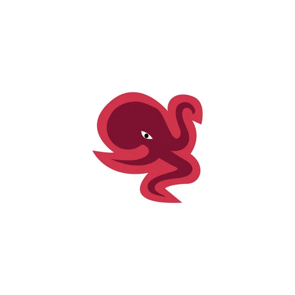 Sjabloon Voor Logo Etiketten Emblemen Met Octopussilhouet Vectorillustratie — Stockvector