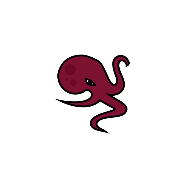 Template Logos Labels Emblems Silhouette Octopus Vector Illustration — 스톡 벡터