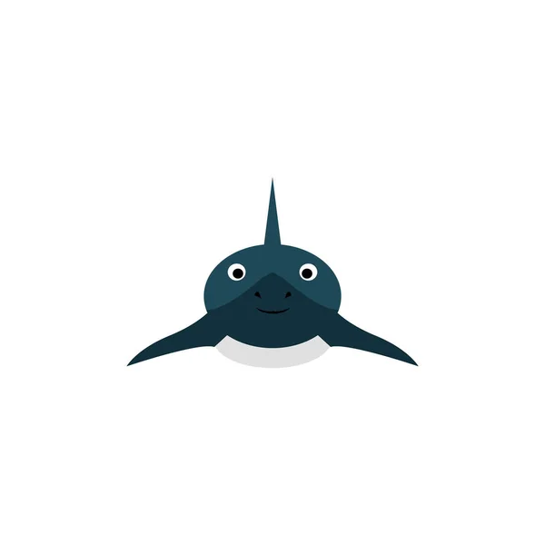 Shark Logo Vector Illustration Black Shark Logo Icon — ストックベクタ