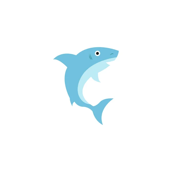 Blue Shark Logo Vector Shark Design Template Shark Symbol Icon — Stock Vector
