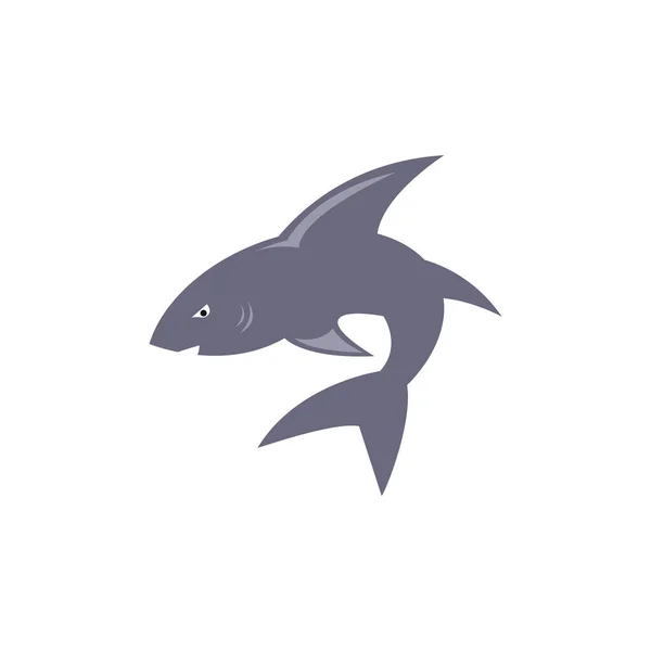 Акула Логотип Векторні Ілюстрації Значок Логотипу Чорної Акули — стоковий вектор
