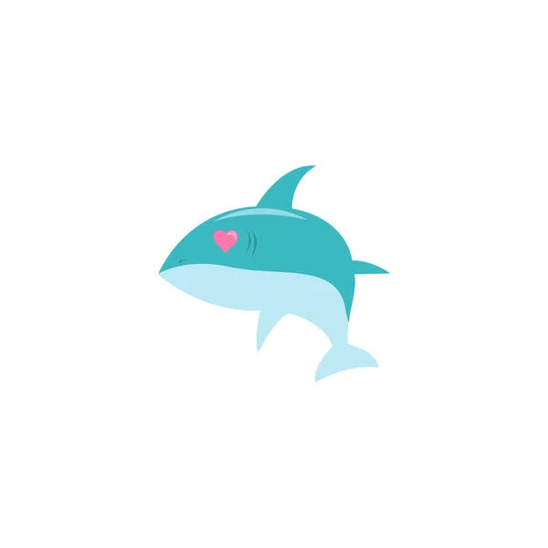 Blue Shark Logo Vector Shark Design Template Shark Symbol Icon — ストックベクタ