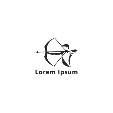 Okçuluk Logosu Tasarım Şablonu