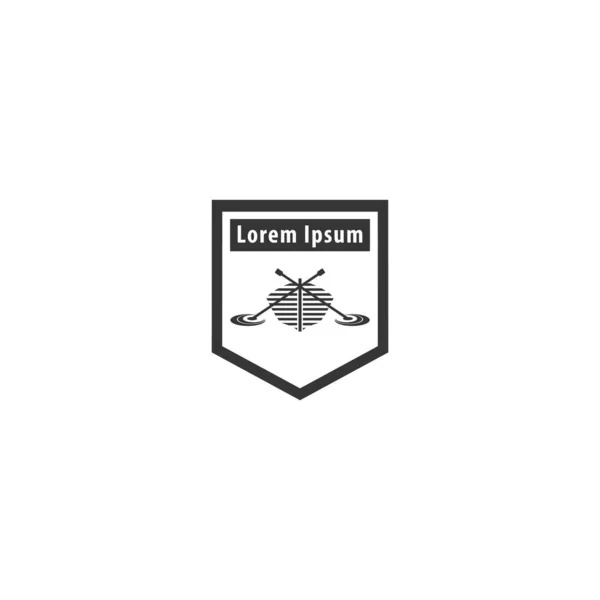 Rafting Logo Vektor Illustration Symbol Für Das Rafting Team Abzeichen — Stockvektor