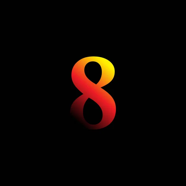 Número Logotipo Vector Template Design Illustration Ícone Símbolo Número Oito — Vetor de Stock