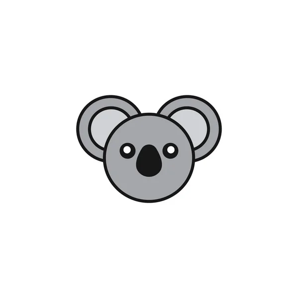 Koala Hlava Vektorové Ilustrace Koala Zvíře Tvář Emotikon Symbol Ikona — Stockový vektor