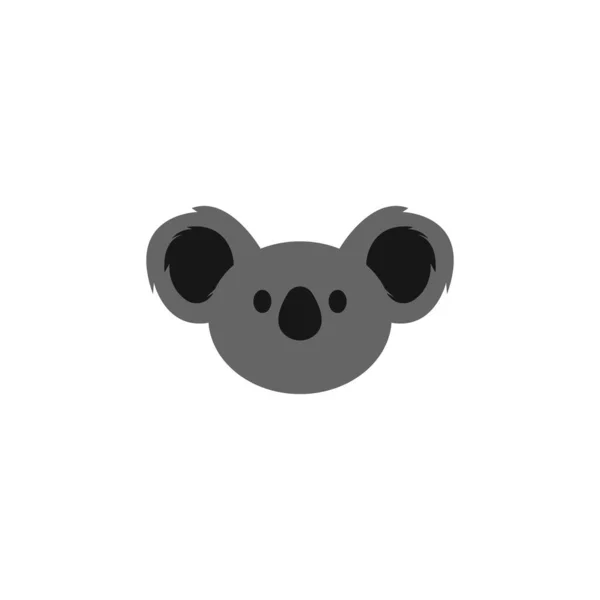 コアラヘッドベクトルイラストコアラ動物の顔の絵文字記号アイコン — ストックベクタ