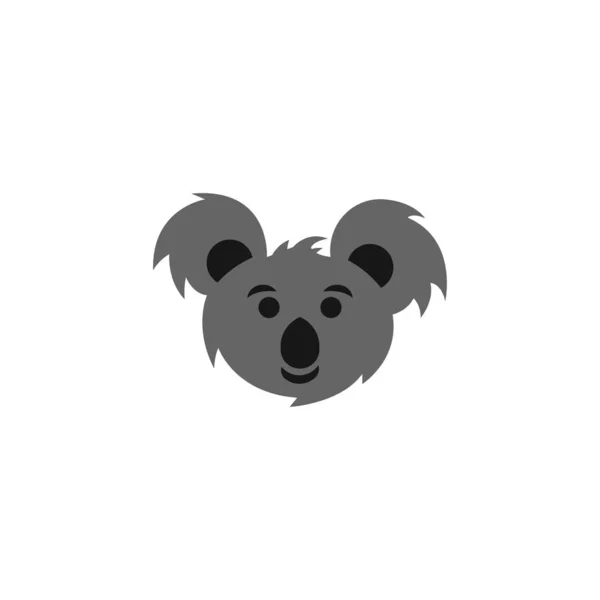 Ilustração Vetor Cabeça Coala Ícone Símbolo Emoticon Rosto Animal Koala — Vetor de Stock