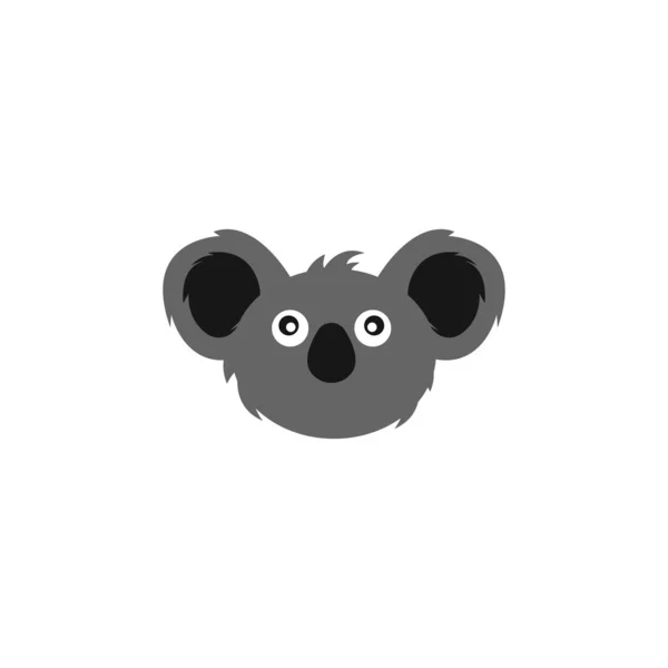 Koala Head Vector Illustration Koala Animal Face Emoticon Symbol Icon — 스톡 벡터