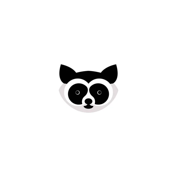 Cabeza Mapache Logo Design Racoon Cara Vector Ilustración — Vector de stock