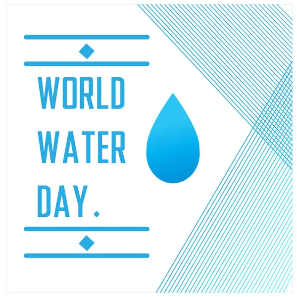 Kampagne Zum Weltwassertag Geeignet Für Grußkarte Und Poster Kreativer Weltwassertag — Stockvektor