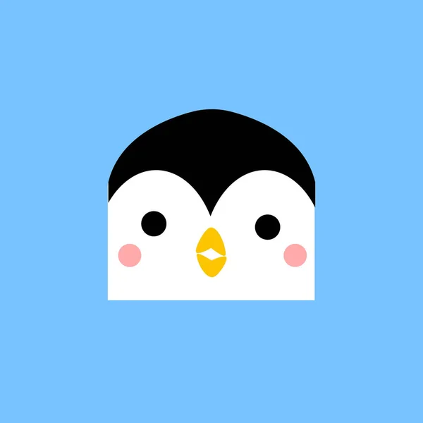 Pinguinkopfvektorillustration Pinguinkopf Logo Symbol — Stockvektor