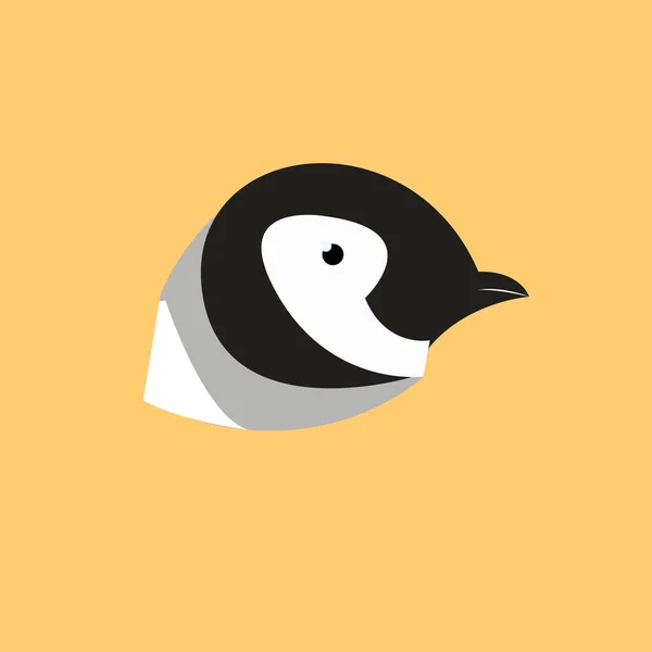 Illustrazione Vettoriale Testa Pinguino Icona Logo Testa Pinguino — Vettoriale Stock