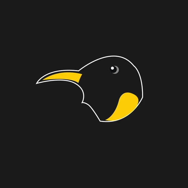 Ilustração Vetor Cabeça Pinguim Ícone Logotipo Cabeça Pinguim — Vetor de Stock