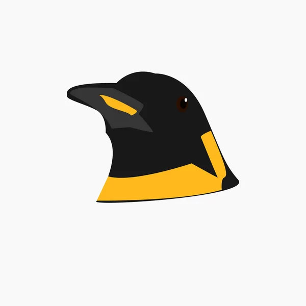 Ilustración Del Vector Cabeza Pingüino Icono Del Logotipo Cabeza Del — Vector de stock