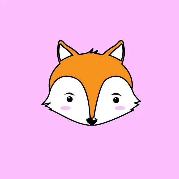 Illustration Vecteur Tête Renard Icône Mascotte Renard — Image vectorielle