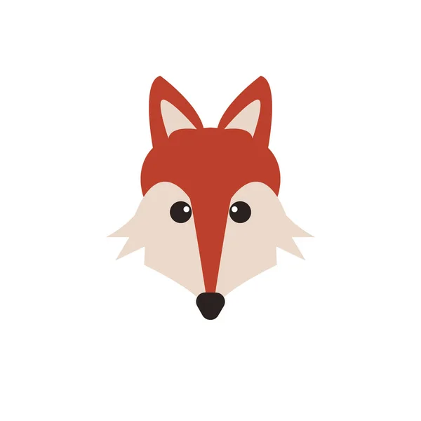 Fox Head Vectror Illustration Икона Лисицы — стоковый вектор