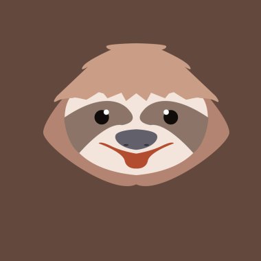 Tembel surat vektör tasarımı. Tembel başlı logo simgesi.