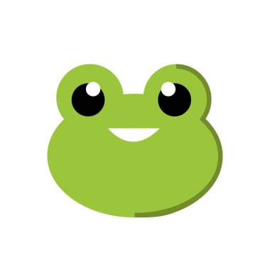 Şirin kurbağa çizgi film çizim vektörü