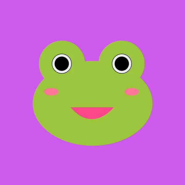 Niedlichen Frosch Cartoon Illustration Vektor — Stockvektor