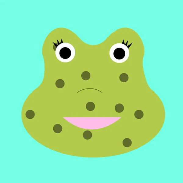 Cute Frog Cartoon Illustration Vector — Stock Vector