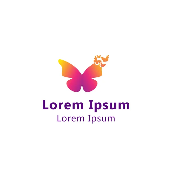 Kelebek logosu çizimi. Kelebek simgesi simgesi.